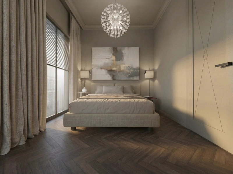 Дизайн спальни в стиле Без стиля — фото интерьера от нейросети RoomGPT