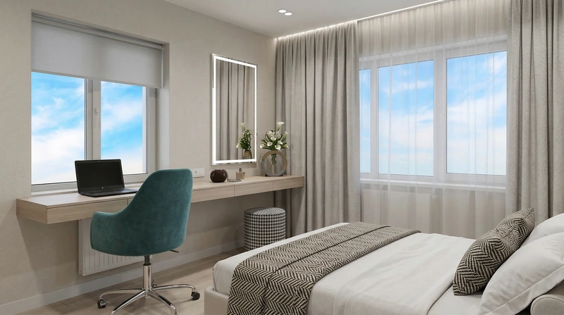 Дизайн интерьера в стиле Минимализм — Спальня от нейросети RoomGPT