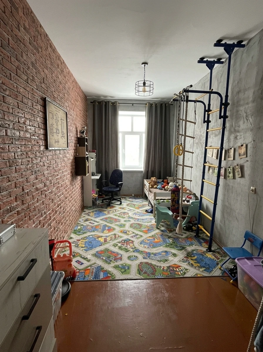 Дизайн детской в стиле Лофт — фото интерьера от нейросети RoomGPT