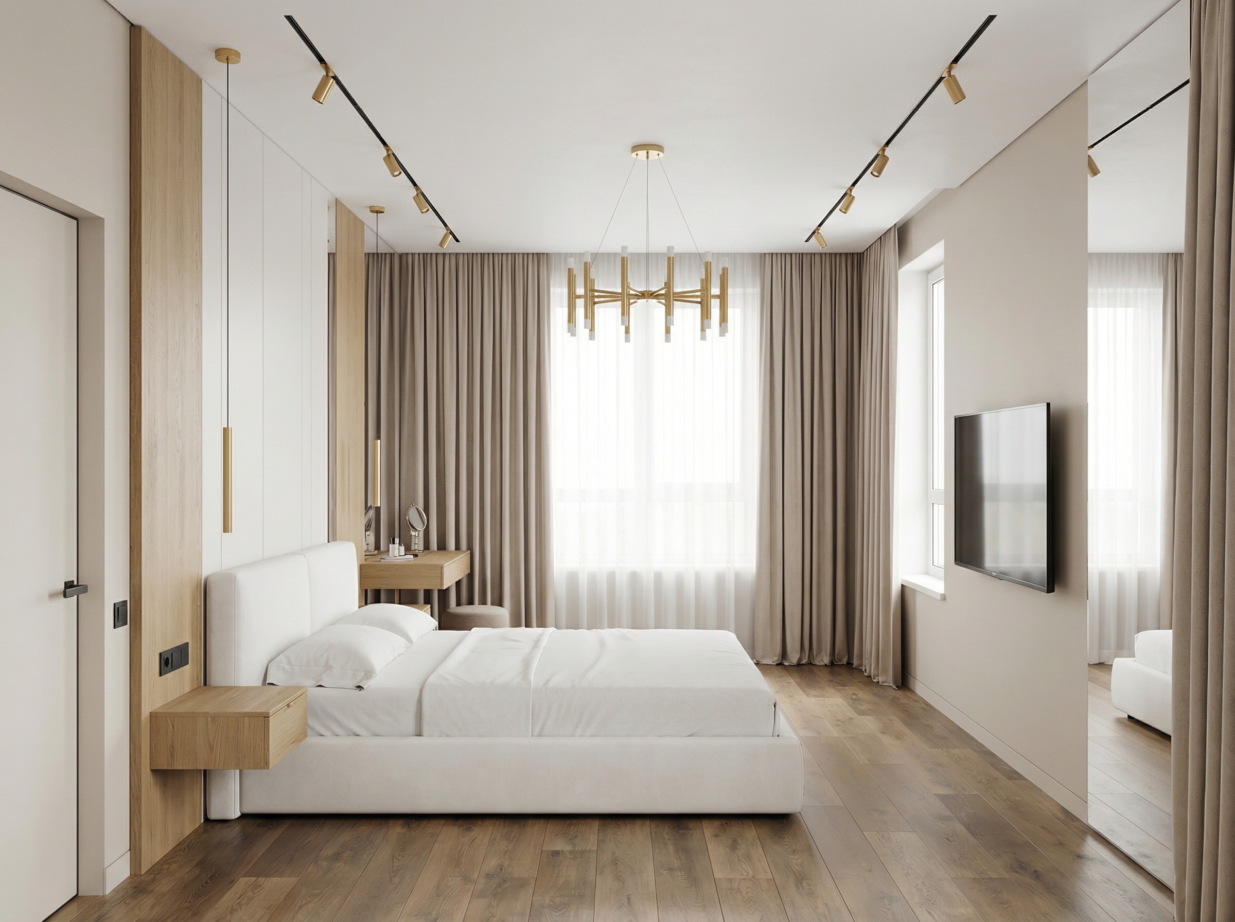 Дизайн спальни в стиле Минимализм — фото интерьера от нейросети RoomGPT