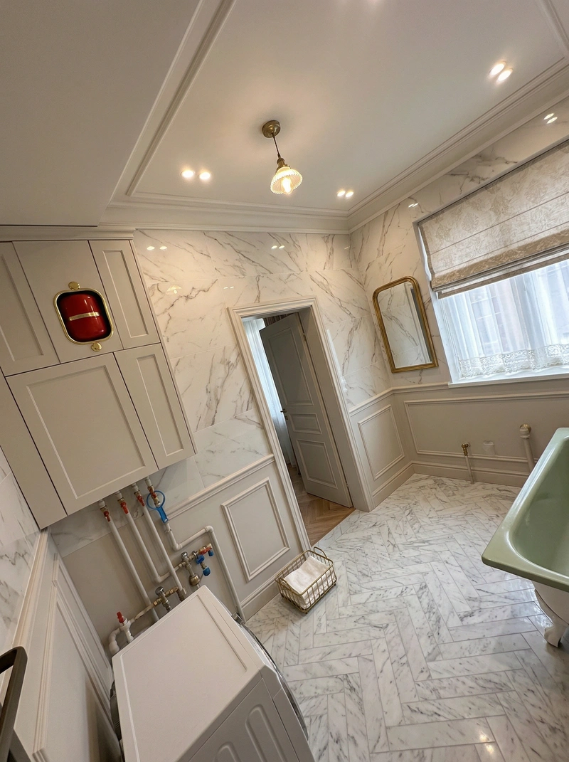 Дизайн интерьера в стиле Классика — Ванная от нейросети RoomGPT