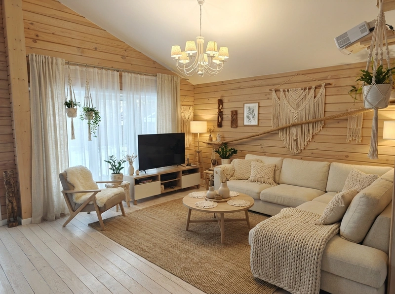 Дизайн интерьера в стиле Сканди — Гостиная от нейросети RoomGPT