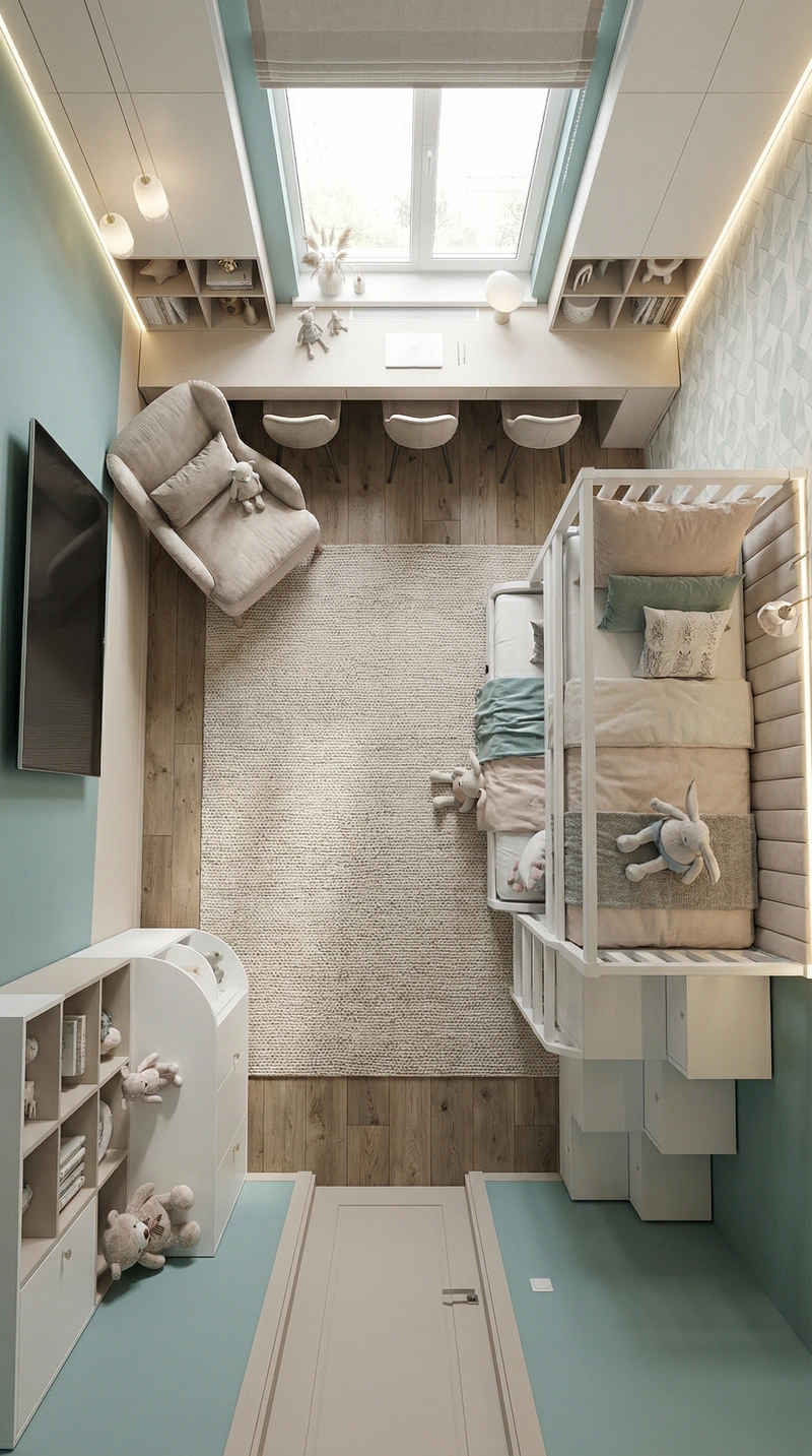 Дизайн интерьера в стиле Контемпорари — Спальня от нейросети RoomGPT