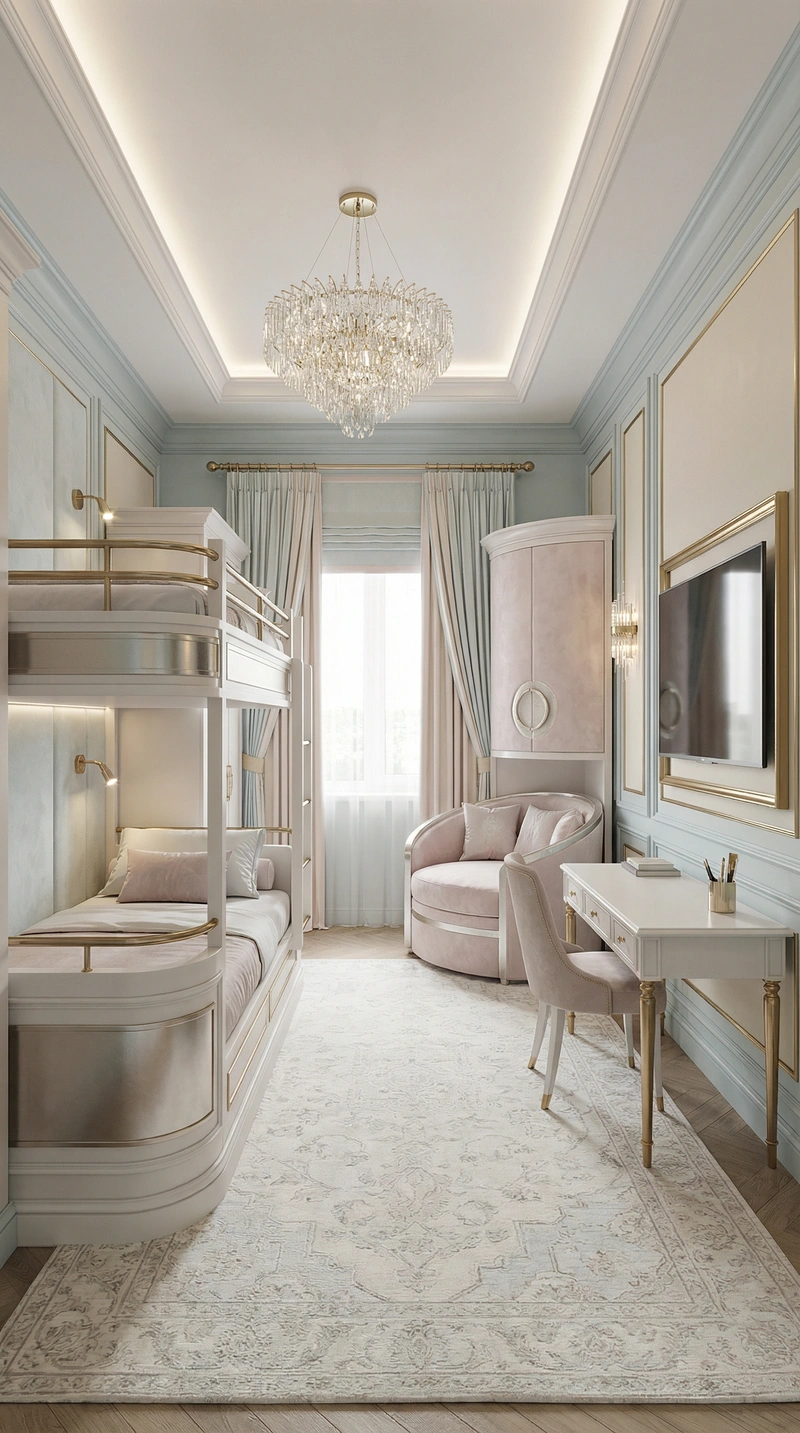 Дизайн интерьера в стиле Неоклассика — Спальня от нейросети RoomGPT