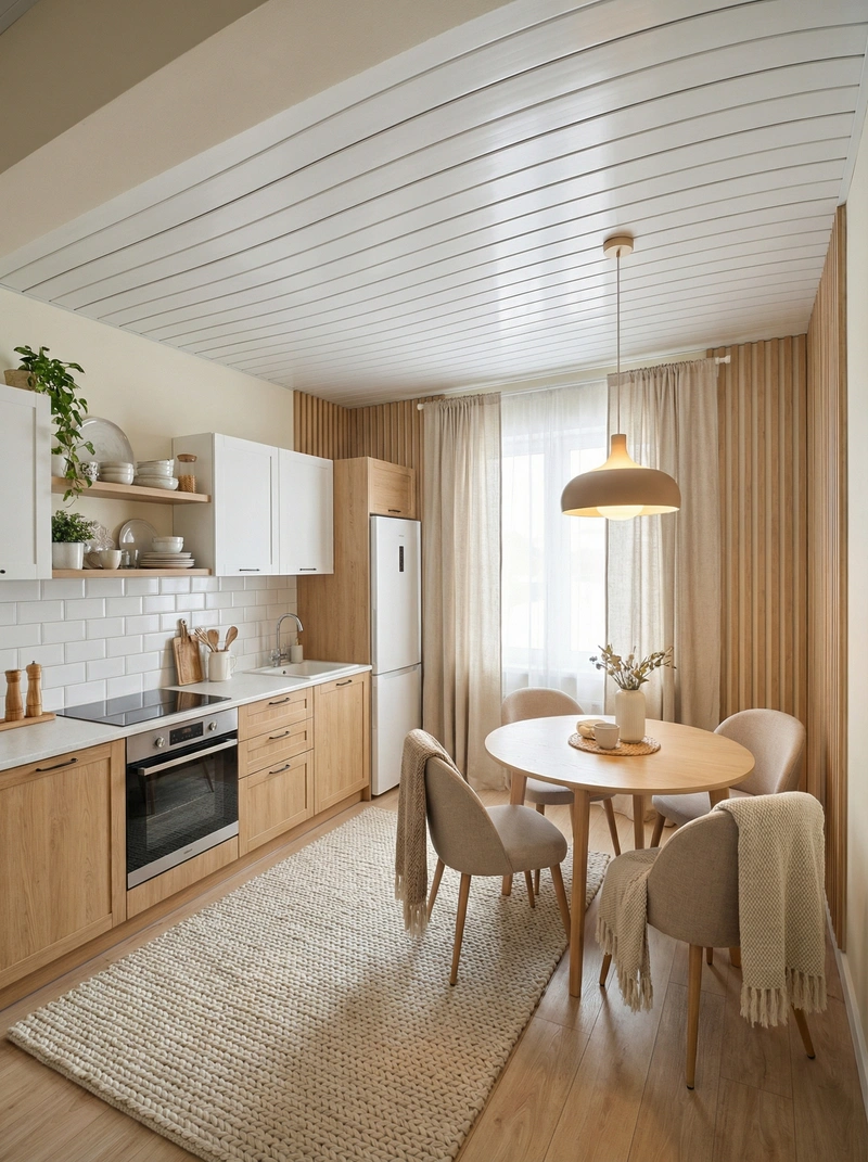 Дизайн интерьера в стиле Хюгге — Кухня от нейросети RoomGPT