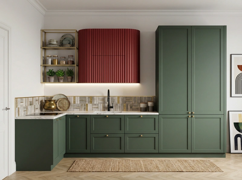 Дизайн интерьера в стиле Эклектика — Кухня от нейросети RoomGPT