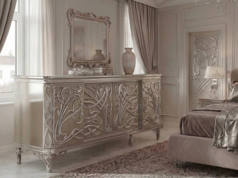 Дизайн спальни в стиле Классика — фото интерьера от нейросети RoomGPT