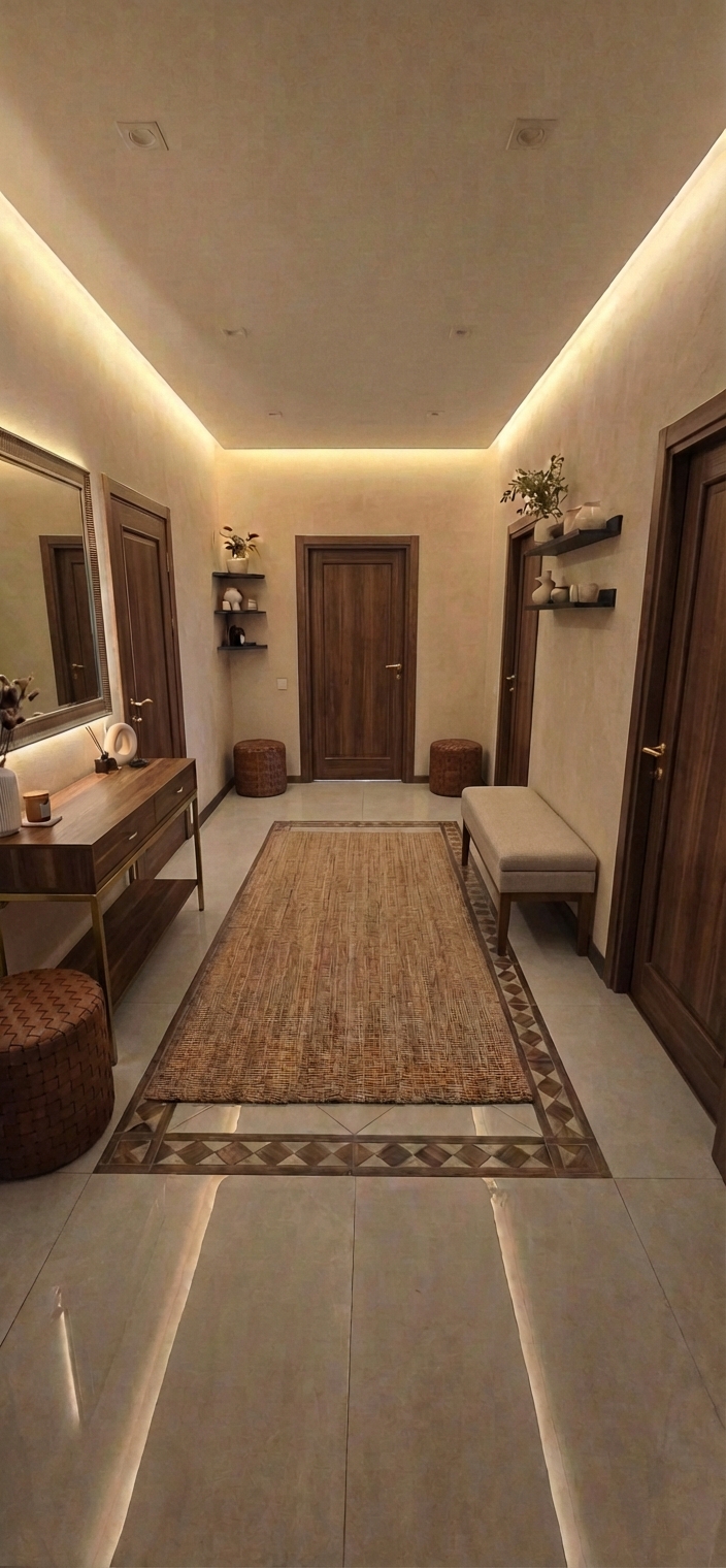 Дизайн гостиной в стиле Japandi — фото интерьера от нейросети RoomGPT