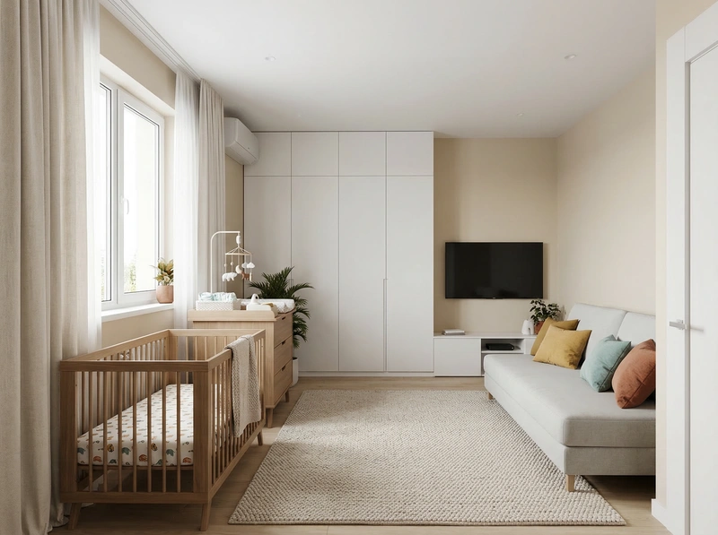 Дизайн интерьера в стиле Минимализм — Спальня от нейросети RoomGPT