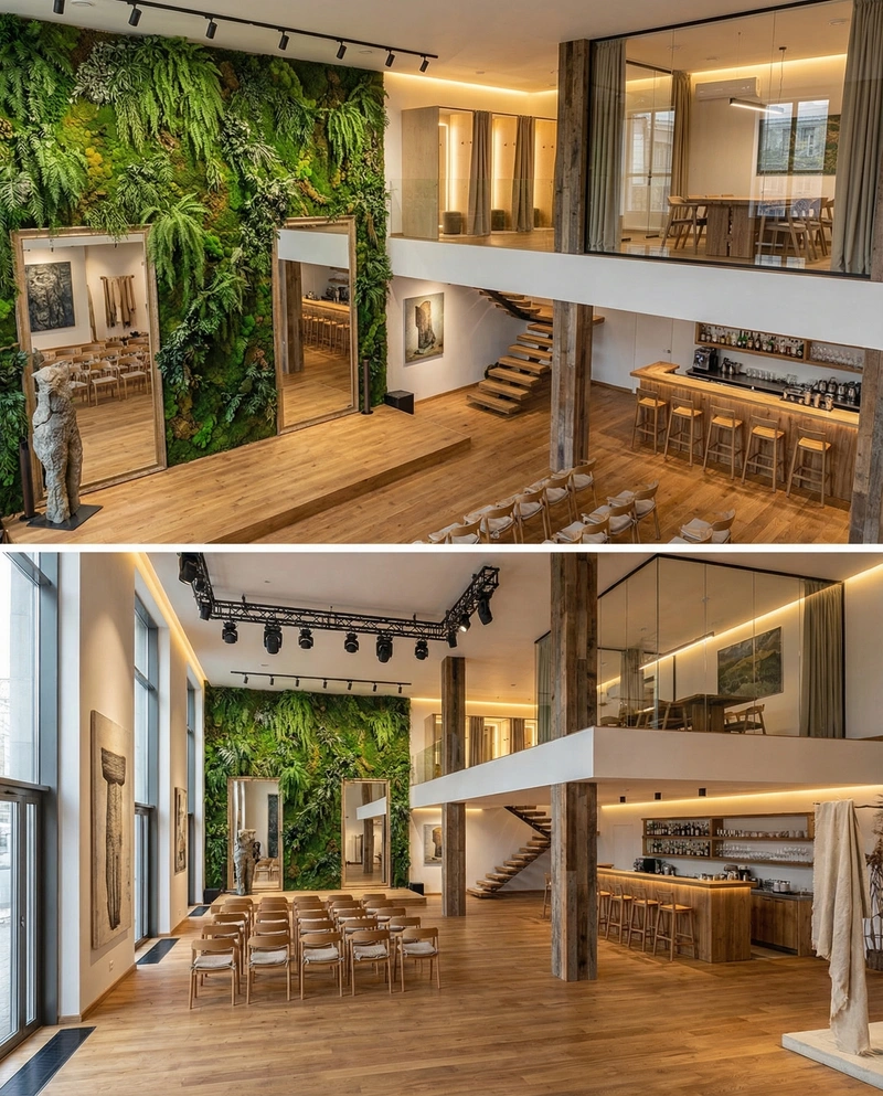 Дизайн интерьера в стиле Эклектика — Гостиная от нейросети RoomGPT