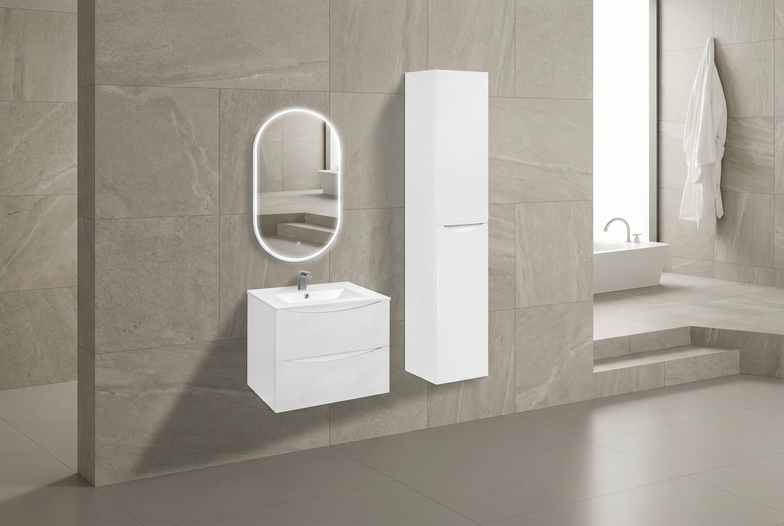 Дизайн ванной в стиле Минимализм — фото интерьера от нейросети RoomGPT