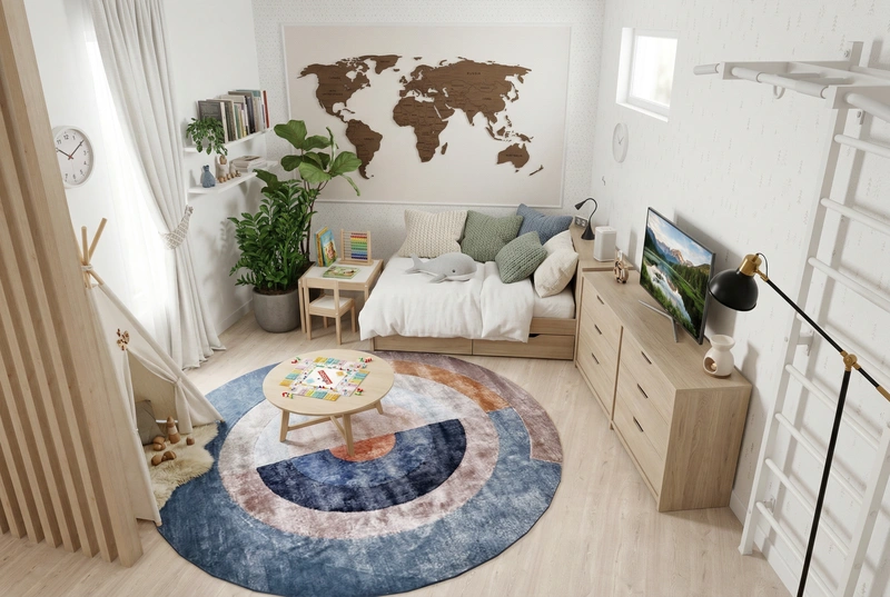 Дизайн интерьера в стиле Хюгге — Детская от нейросети RoomGPT