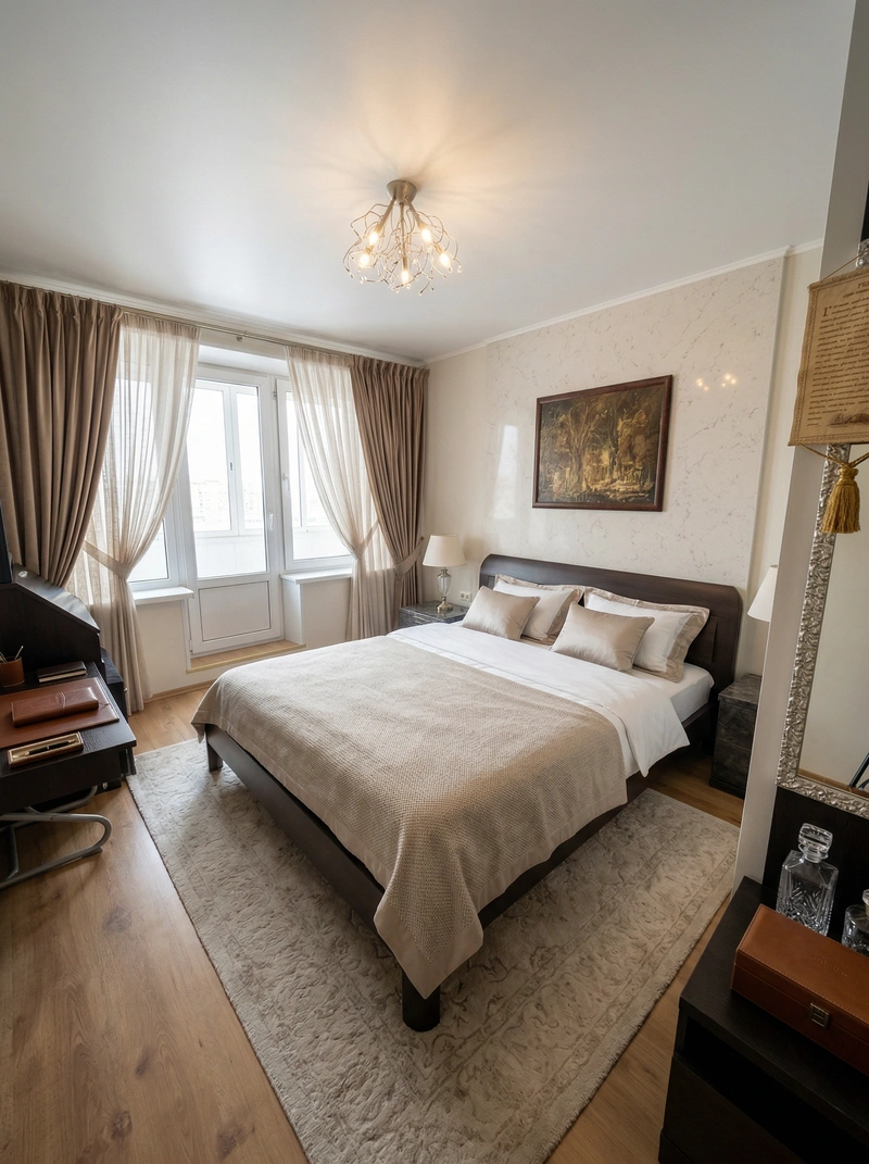 Дизайн интерьера в стиле Классика — Спальня от нейросети RoomGPT