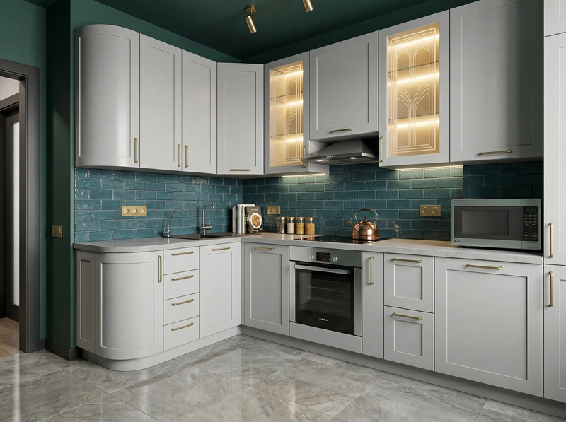 Дизайн кухни в стиле Британский — фото интерьера от нейросети RoomGPT