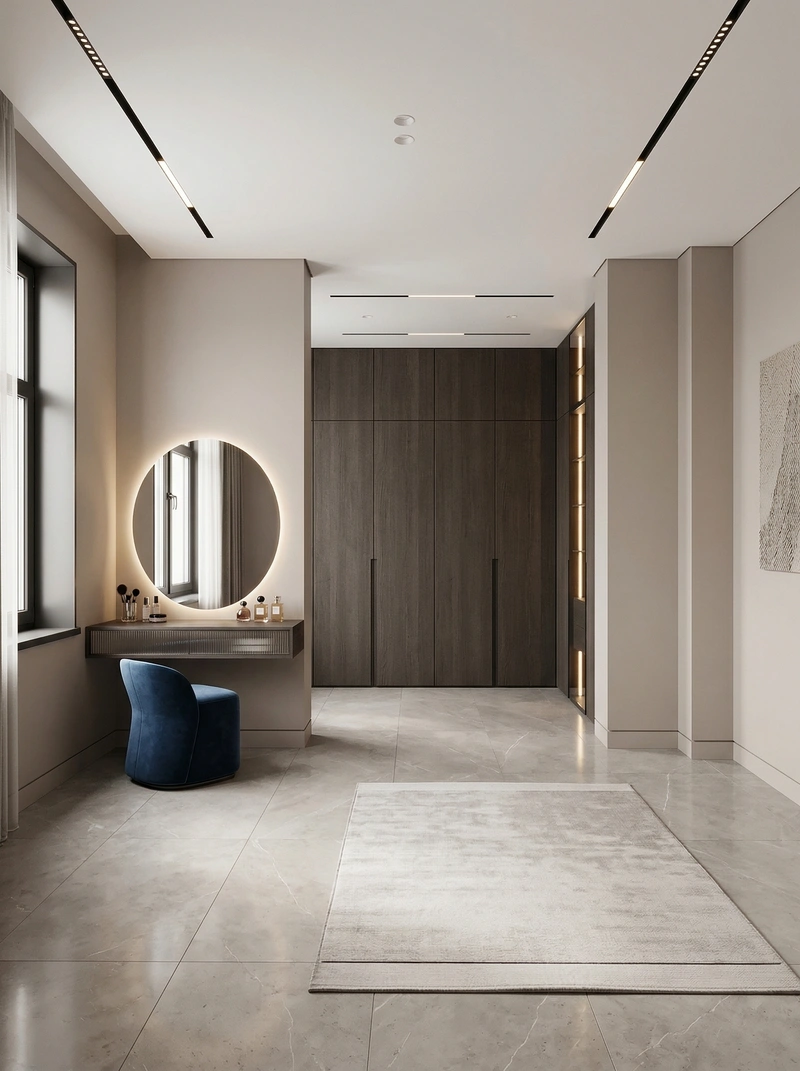 Дизайн спальни в стиле Контемпорари — фото интерьера от нейросети RoomGPT