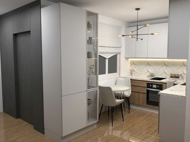 Дизайн кухни в стиле Минимализм — фото интерьера от нейросети RoomGPT