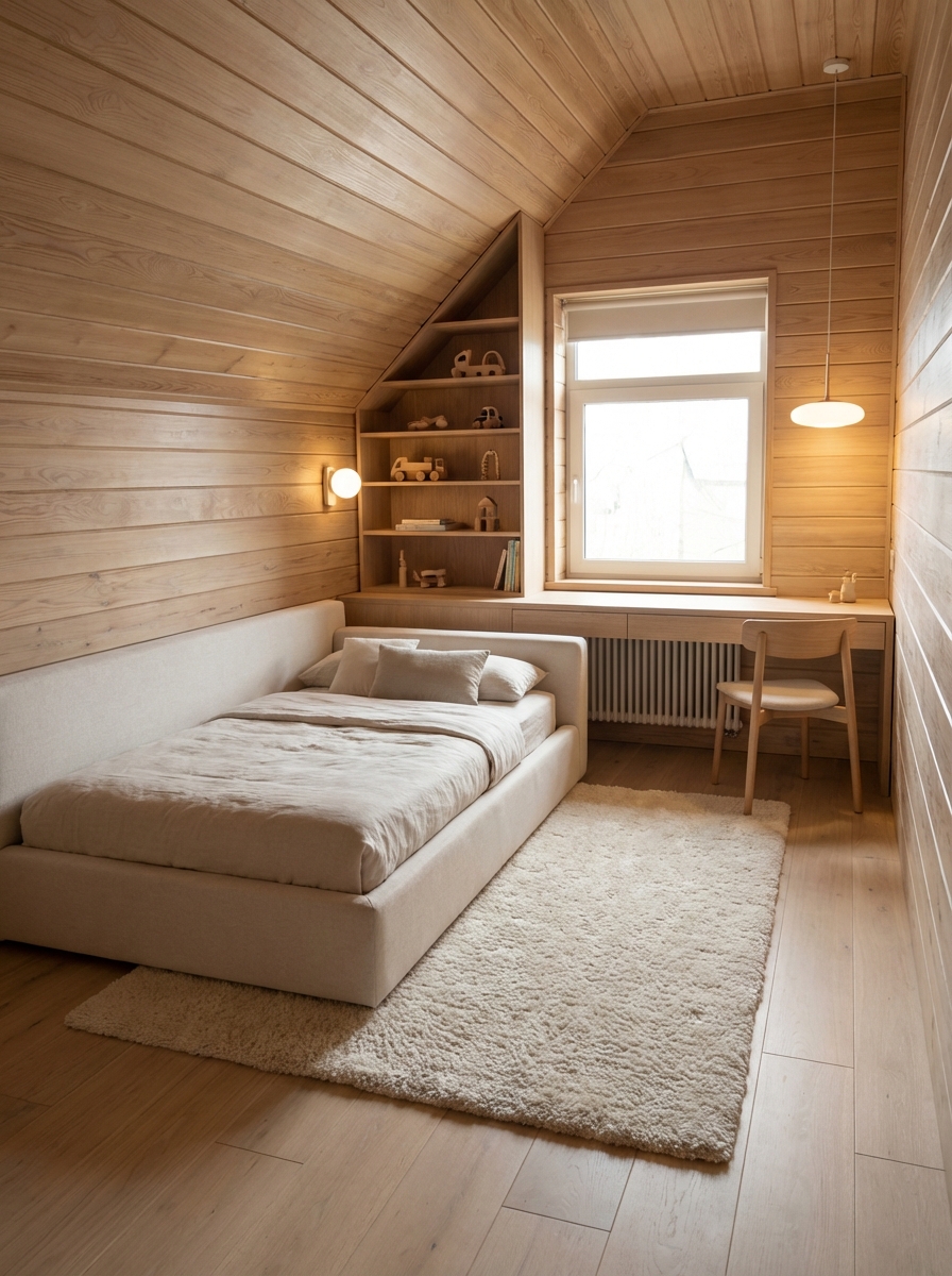 Дизайн детской в стиле Минимализм — фото интерьера от нейросети RoomGPT