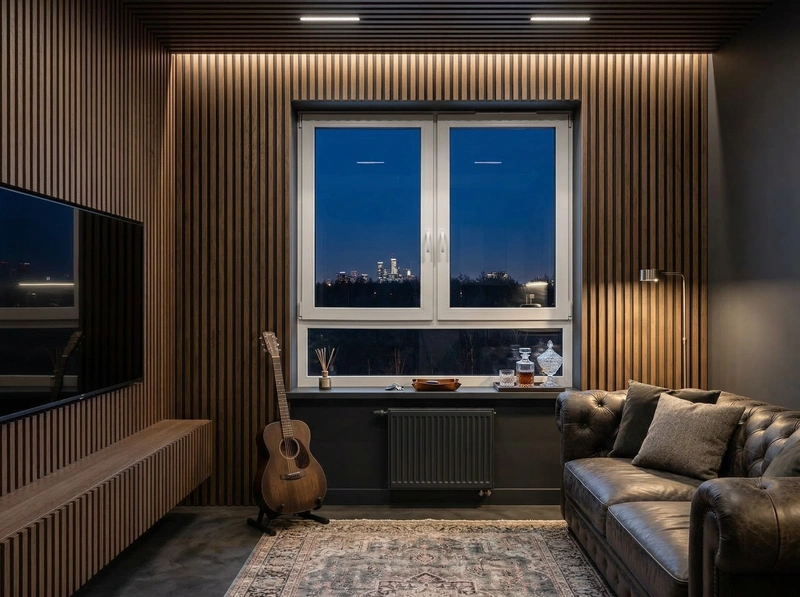 Дизайн интерьера в стиле Лофт — Гостиная от нейросети RoomGPT