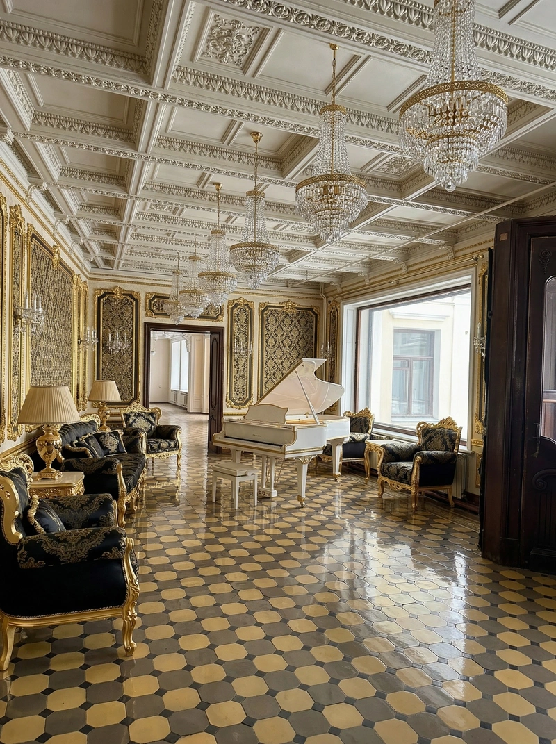 Дизайн гостиной в стиле Неоклассика — фото интерьера от нейросети RoomGPT