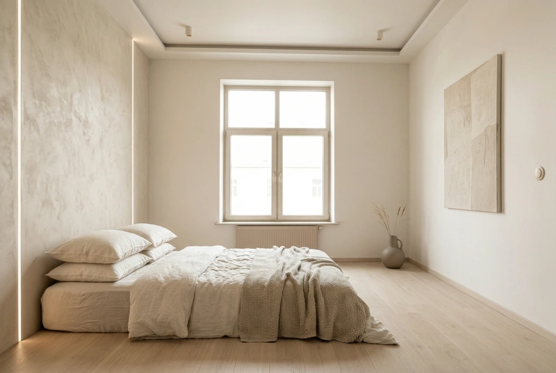 Дизайн спальни в стиле Минимализм — фото интерьера от нейросети RoomGPT