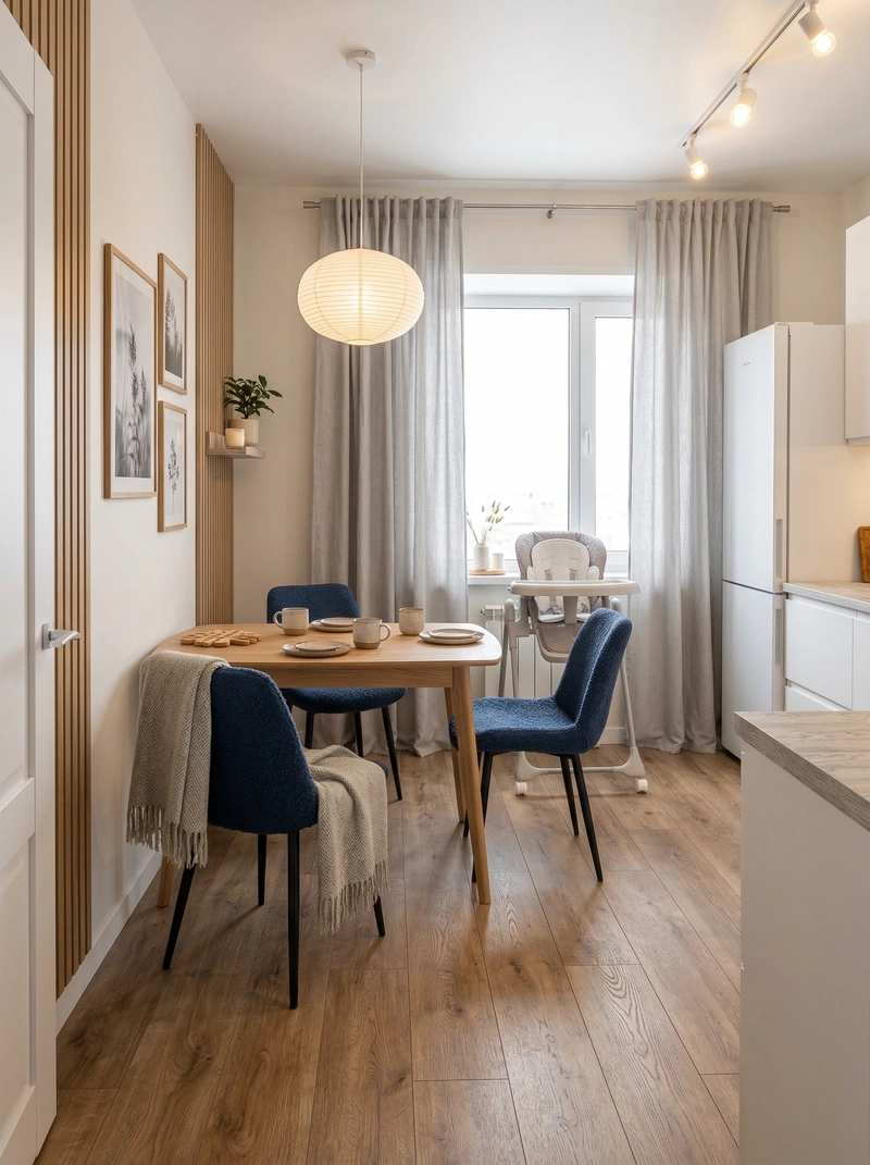 Дизайн интерьера в стиле Хюгге — Кухня от нейросети RoomGPT