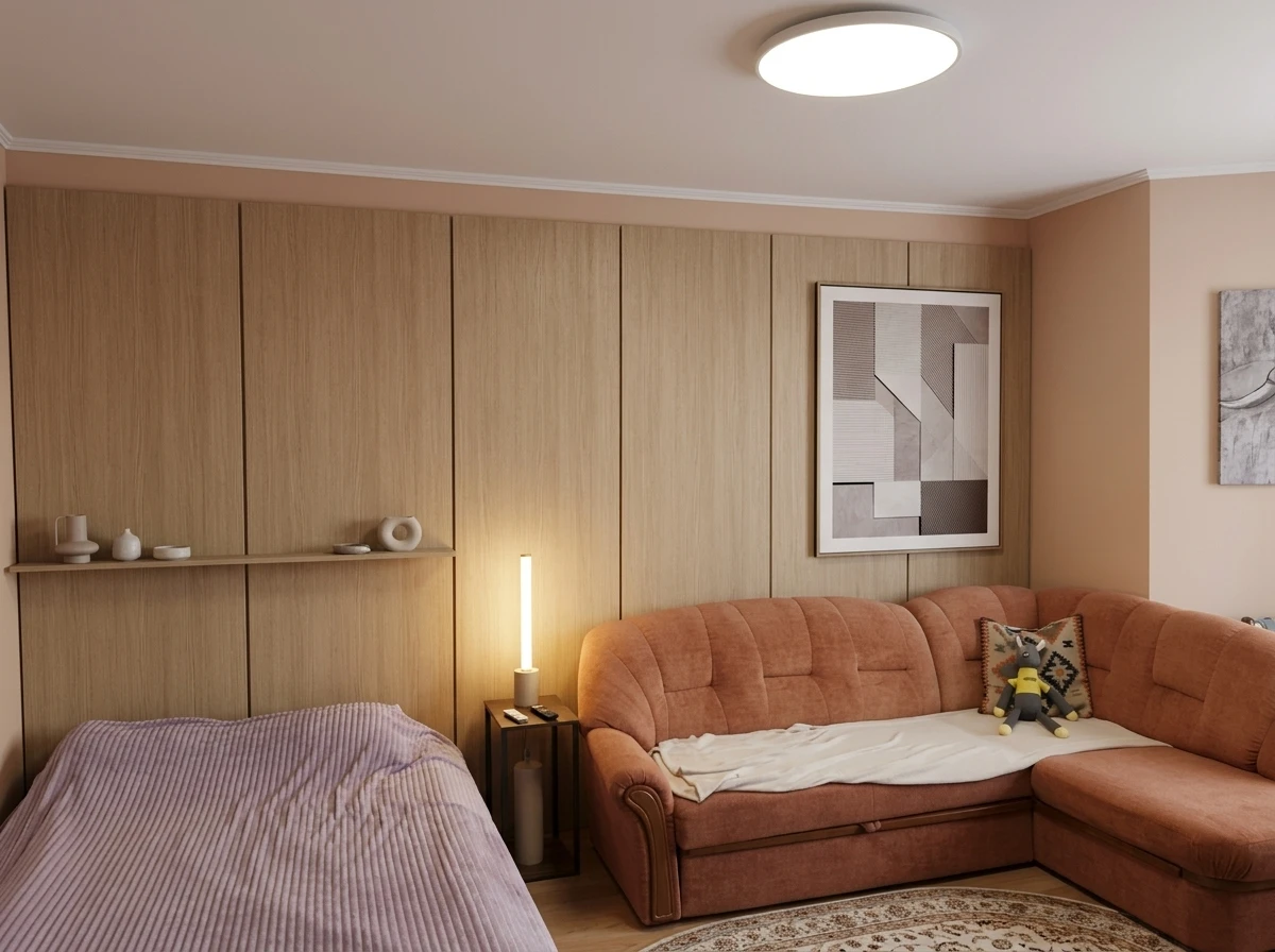 Дизайн интерьера в стиле Минимализм — Гостиная от нейросети RoomGPT