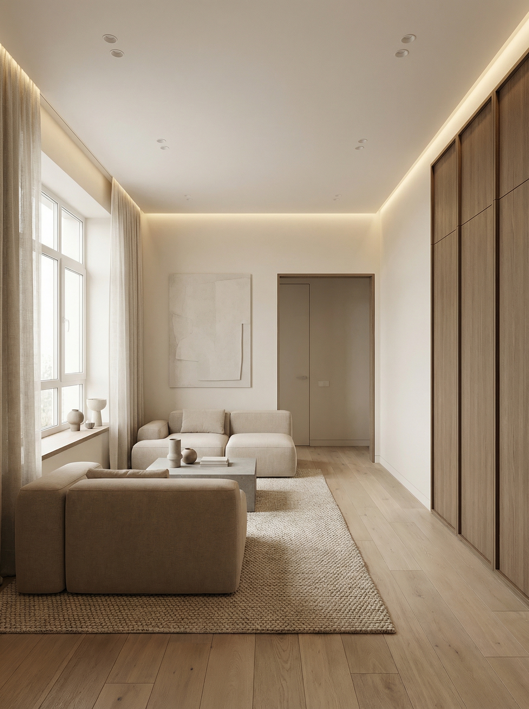 Дизайн гостиной в стиле Минимализм — фото интерьера от нейросети RoomGPT