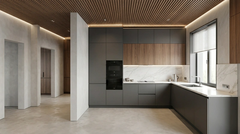 Дизайн кухни в стиле Минимализм — фото интерьера от нейросети RoomGPT