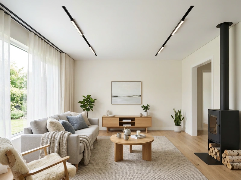 Дизайн интерьера в стиле Хюгге — Гостиная от нейросети RoomGPT