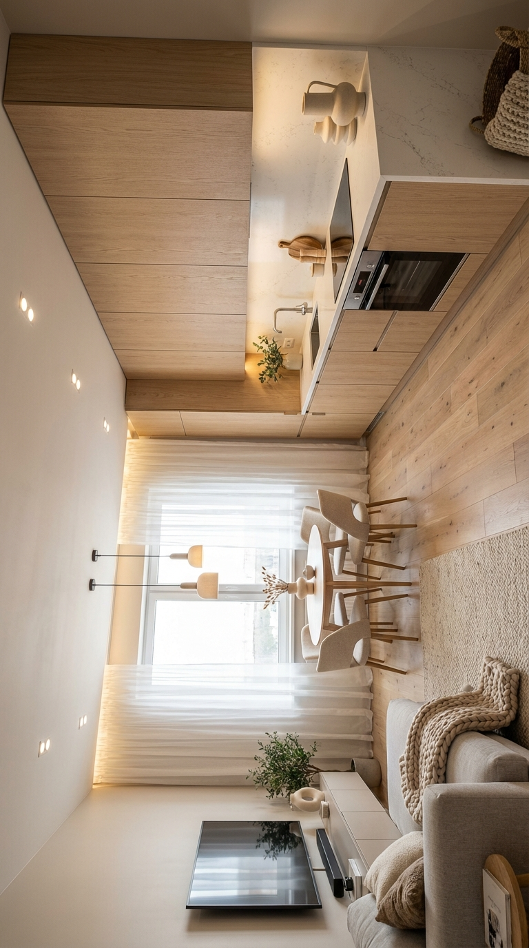 Дизайн кухни в стиле Сканди — фото интерьера от нейросети RoomGPT