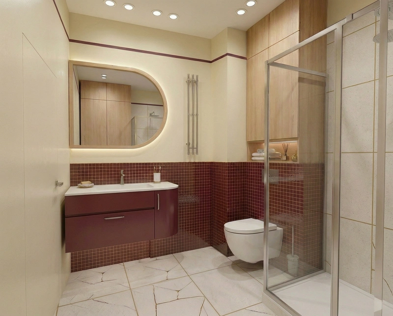 Дизайн ванной в стиле Без стиля — фото интерьера от нейросети RoomGPT