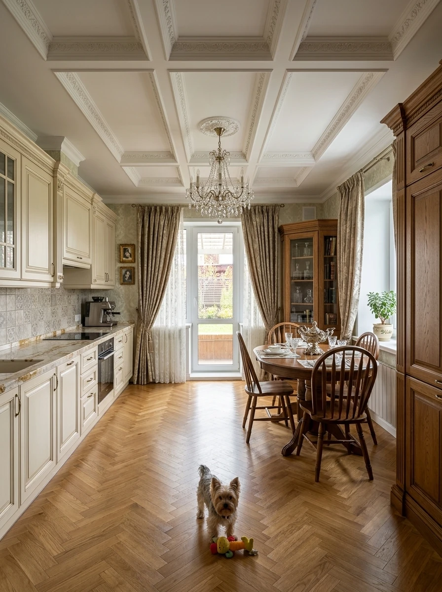 Дизайн гостиной в стиле Классика — фото интерьера от нейросети RoomGPT