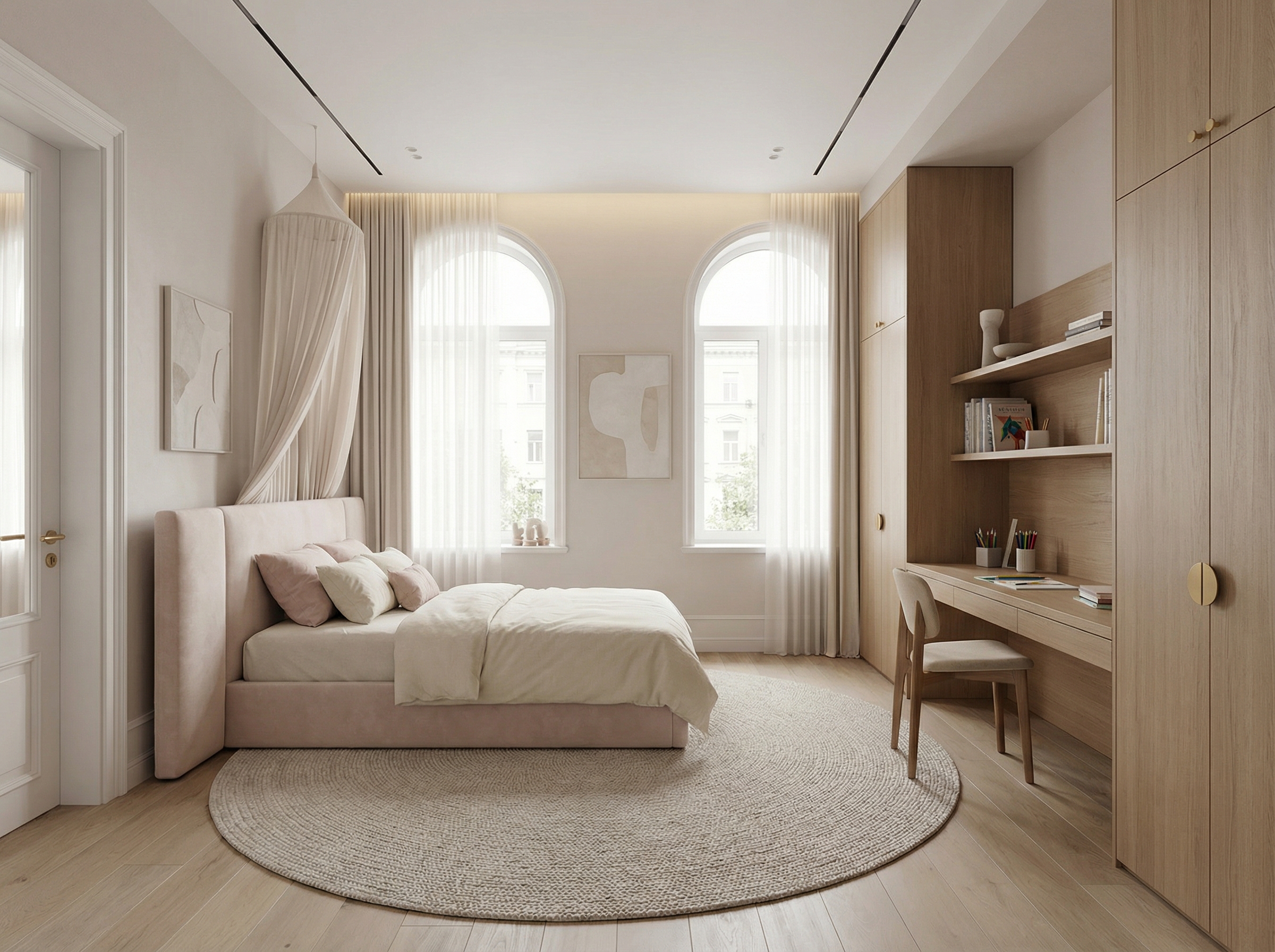 Дизайн детской в стиле Минимализм — фото интерьера от нейросети RoomGPT