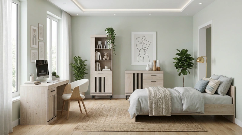 Дизайн детской в стиле Сканди — фото интерьера от нейросети RoomGPT