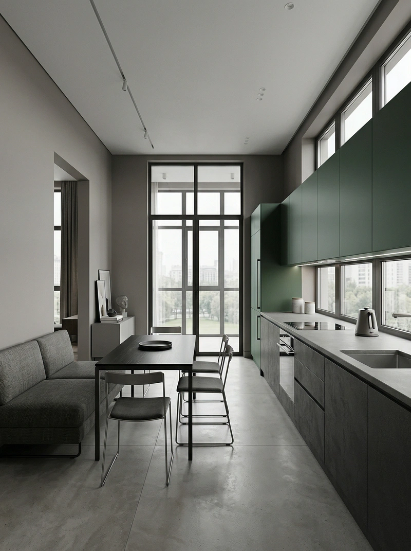 Дизайн кухни в стиле Минимализм — фото интерьера от нейросети RoomGPT