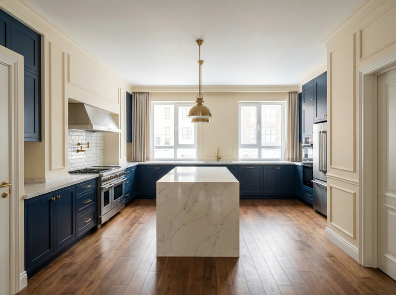 Дизайн интерьера в стиле Классика — Кухня от нейросети RoomGPT