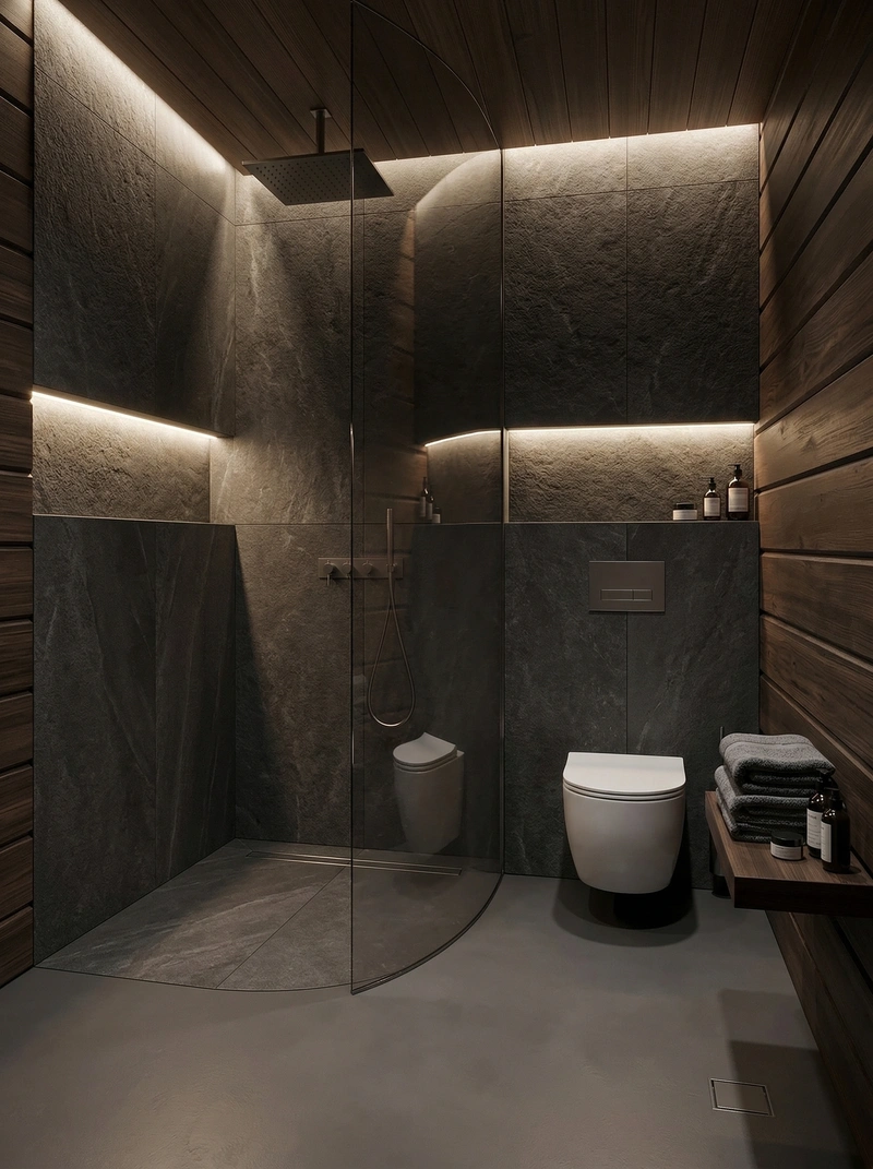 Дизайн ванной в стиле Минимализм — фото интерьера от нейросети RoomGPT