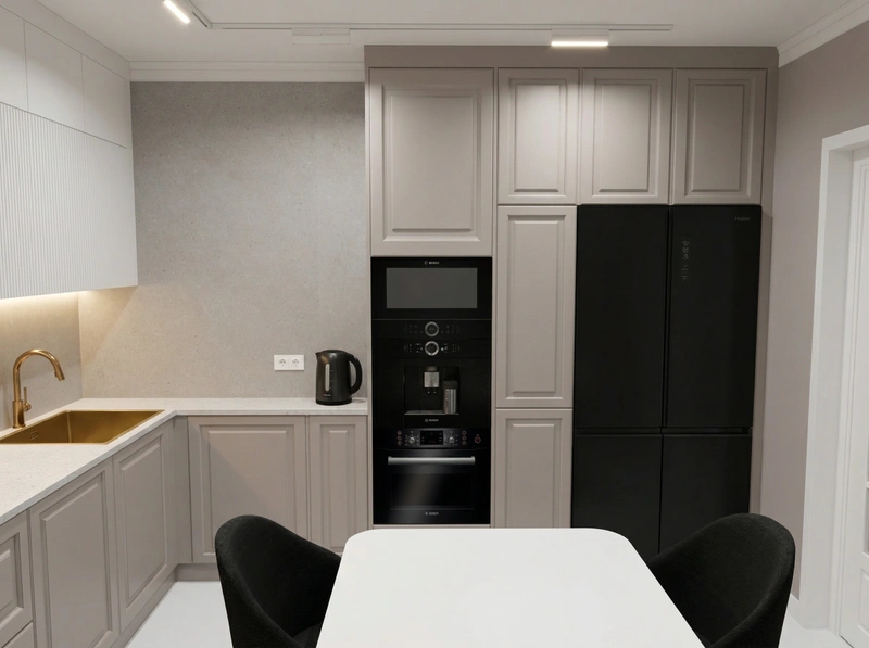 Дизайн кухни в стиле Минимализм — фото интерьера от нейросети RoomGPT