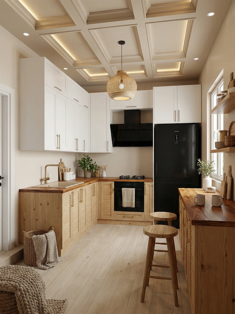 Дизайн интерьера в стиле Хюгге — Кухня от нейросети RoomGPT