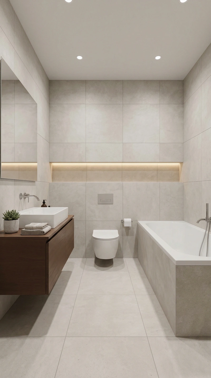 Дизайн интерьера в стиле Минимализм — Ванная от нейросети RoomGPT