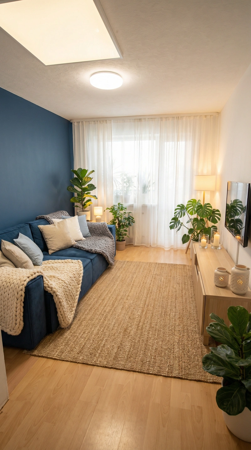 Дизайн интерьера в стиле Хюгге — Гостиная от нейросети RoomGPT