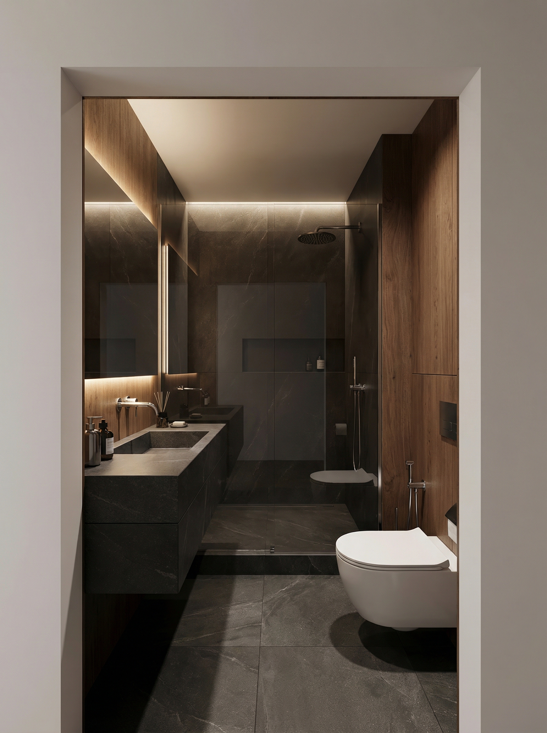 Дизайн ванной в стиле Минимализм — фото интерьера от нейросети RoomGPT