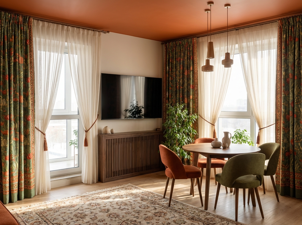 Дизайн гостиной в стиле Japandi — фото интерьера от нейросети RoomGPT