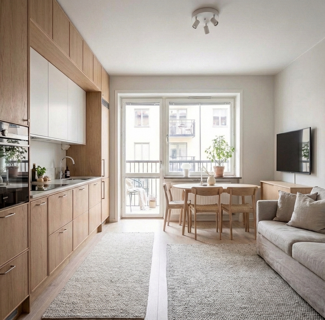 Дизайн ванной в стиле Сканди — фото интерьера от нейросети RoomGPT