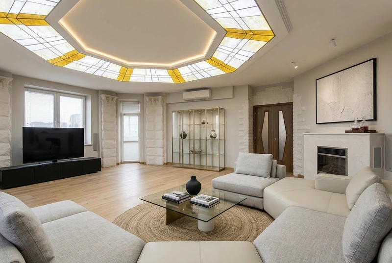 Дизайн интерьера в стиле Минимализм — Гостиная от нейросети RoomGPT