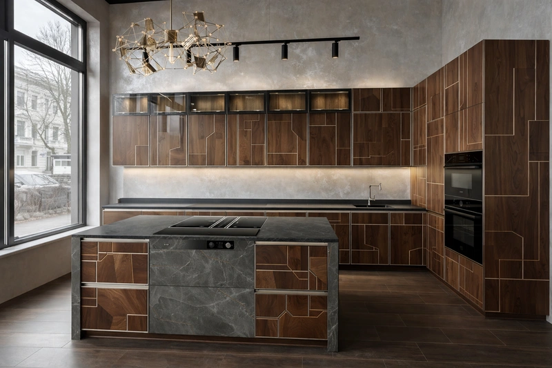 Дизайн кухни в стиле Классика — фото интерьера от нейросети RoomGPT