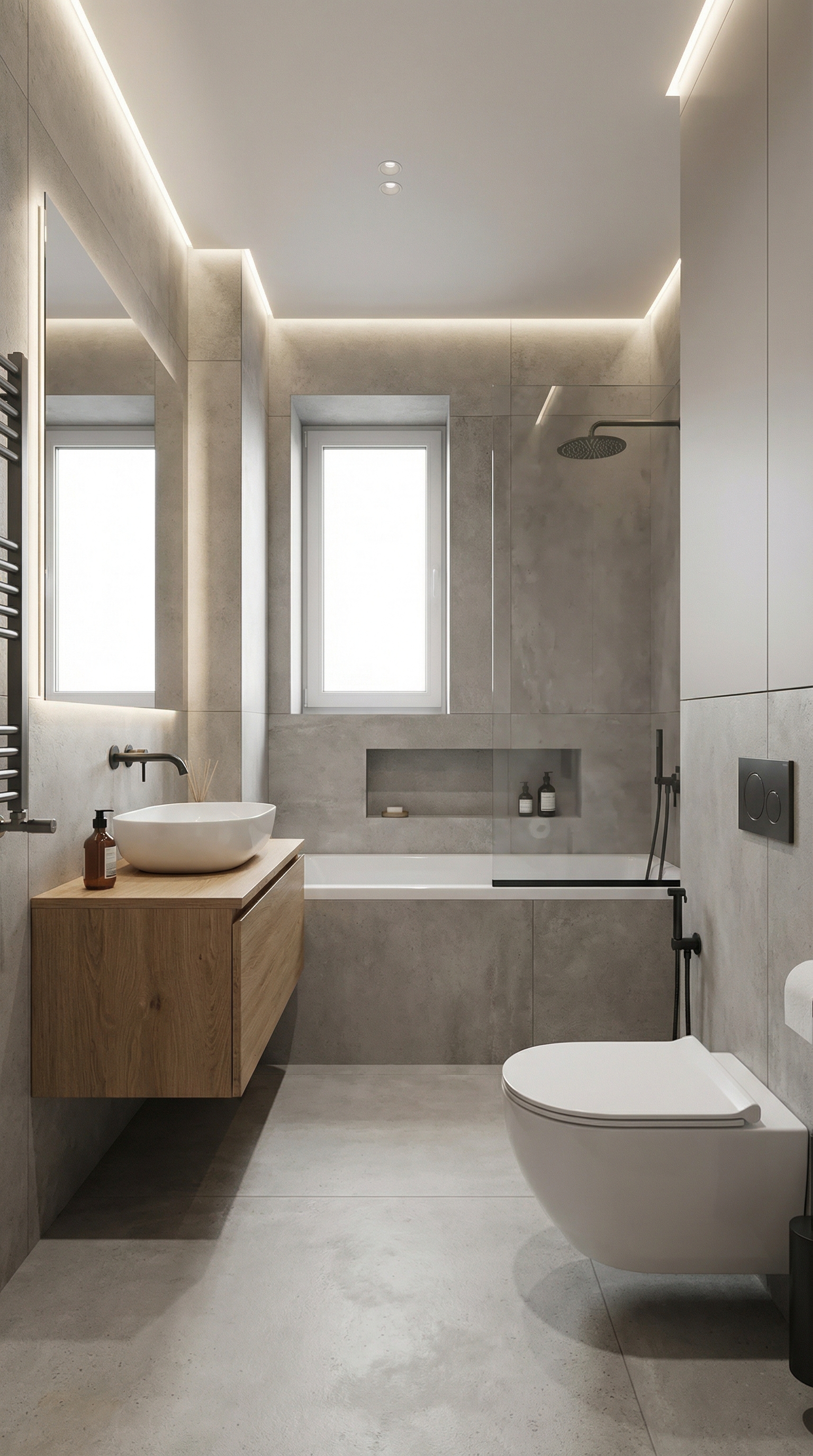 Дизайн ванной в стиле Минимализм — фото интерьера от нейросети RoomGPT