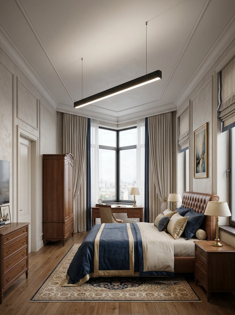 Дизайн интерьера в стиле Классика — Спальня от нейросети RoomGPT