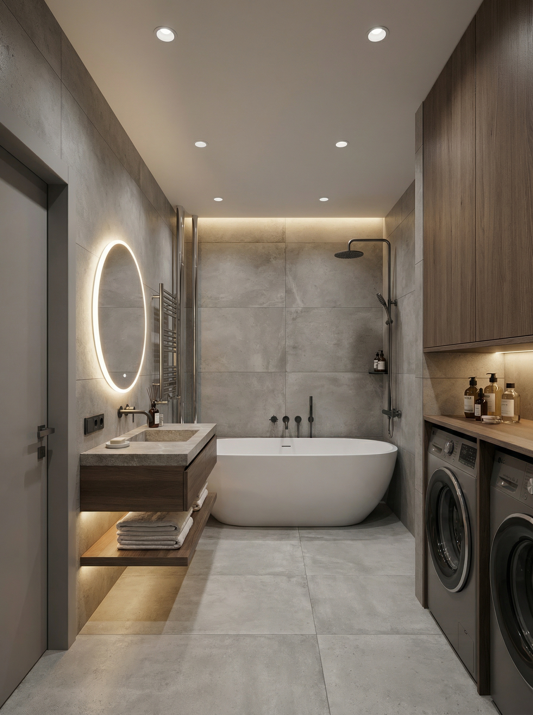 Дизайн ванной в стиле Минимализм — фото интерьера от нейросети RoomGPT