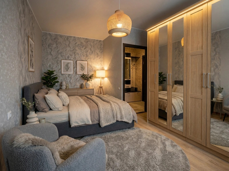 Дизайн интерьера в стиле Хюгге — Спальня от нейросети RoomGPT